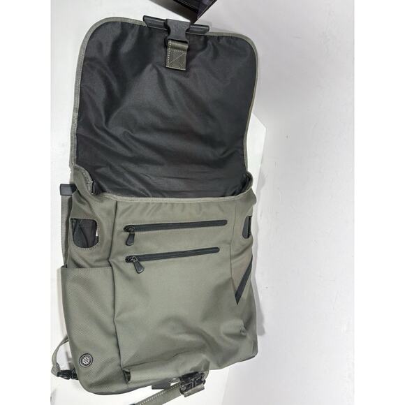 TUMI T-Tech Bag Olive Convertible Ballistic Messenger Bag Padded Backpack - Picture 10 of 12